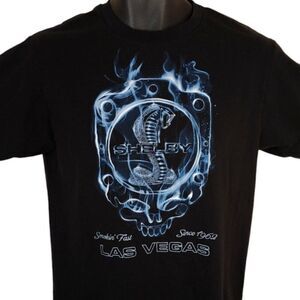 Shelby Cobra T Shirt Mens Size Medium Black Las Vegas Smokin Fast Car